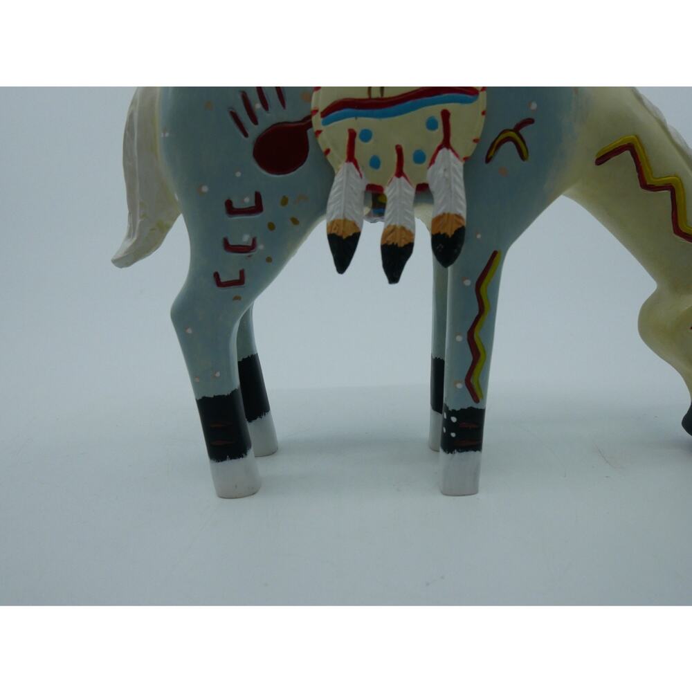 Robert Shields Story Teller Painted Horse Figure 4" Tall Dreamcatcher Arrow - Picture 3 of 16